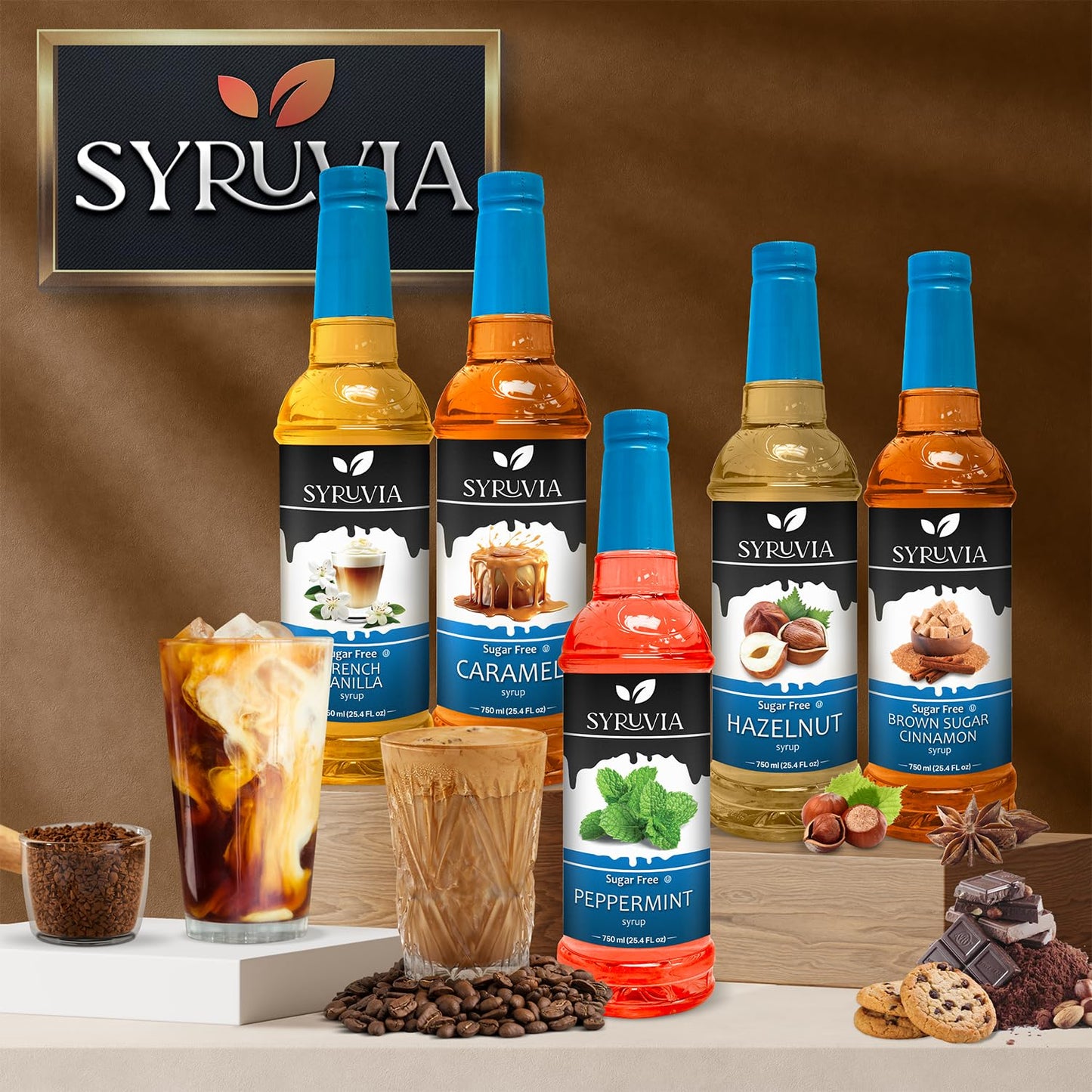 42 flavor variants spanning nutty, dessert, fruit, spiced, and cocktail profiles