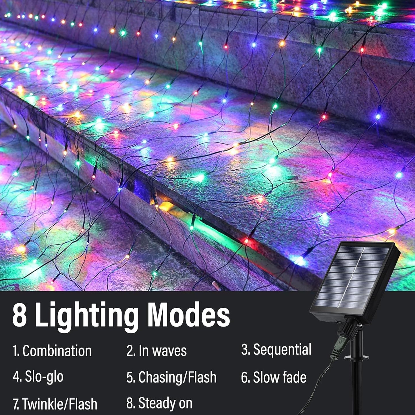 4ft x 6ft led mesh net design sized to drape standard shrubs and small trees