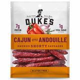Duke's Pork Cajun Andouille Smoked Shorty Sausages – High-Protein Keto Snack for Low-Carb Lifestyle, 2g Net Carbs, 5 oz Bag