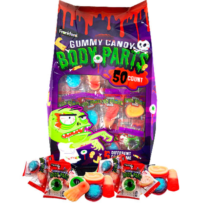 50 individually wrapped gummy candy pieces per 13.2 oz bag