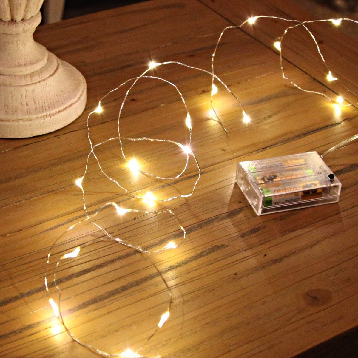 50 ultra-bright leds on 16 feet of slim copper wire with 4-inch spacing