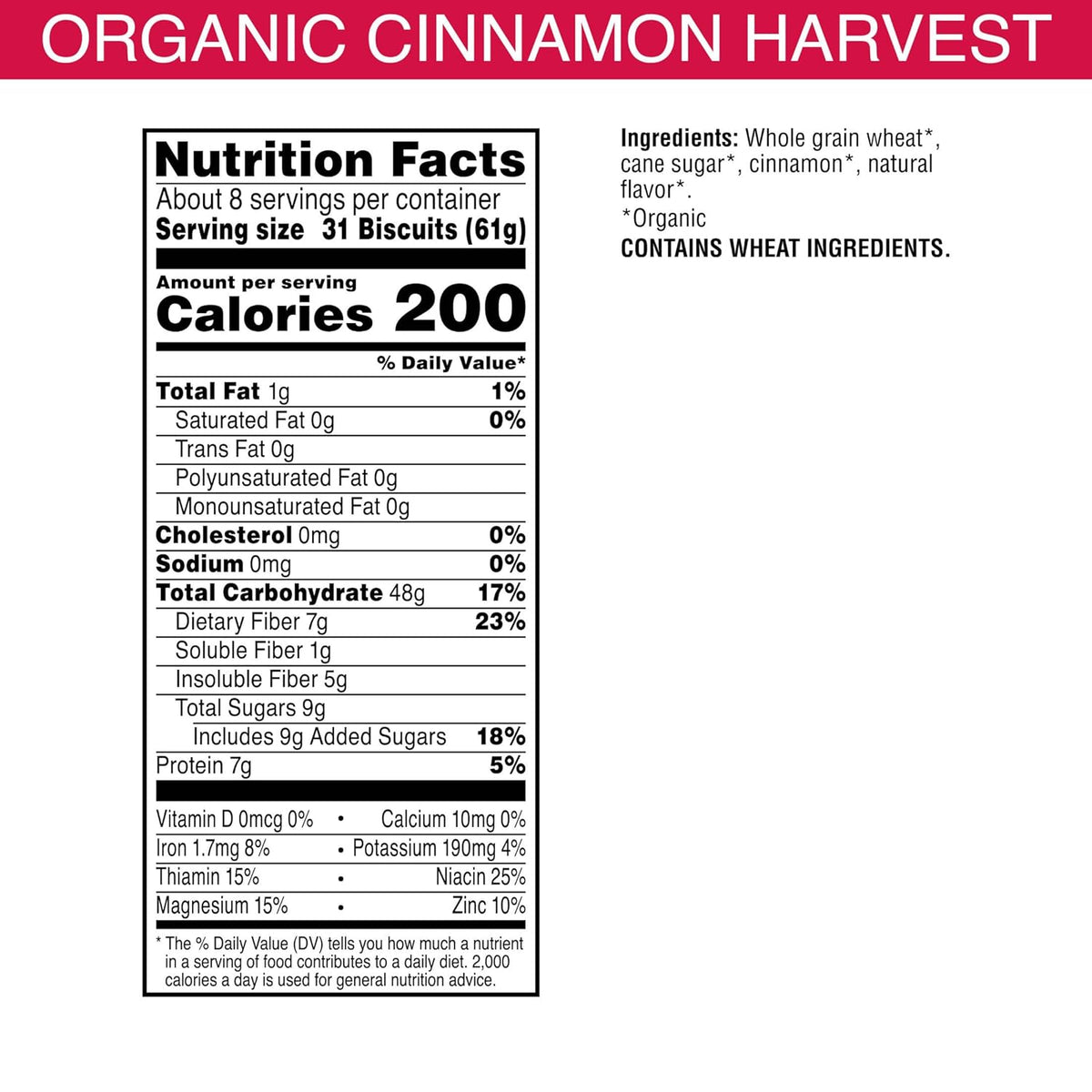 52g whole grains per serving (excellent source of fiber)