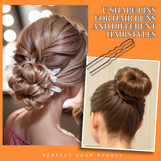 6 color variants (brown, black, silver, blonde, brown/black, rose gold) designed to match common hair shades