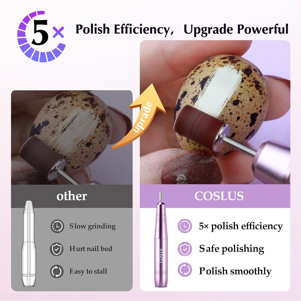 6 interchangeable nail drill bits for varied applications