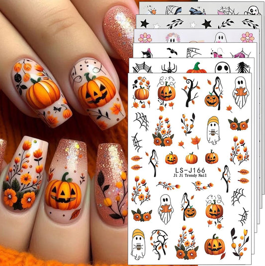 6 sheets of 3d self-adhesive vinyl nail decals per pack