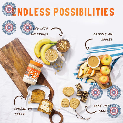 60 calories per serving with 87% less fat than traditional peanut butter