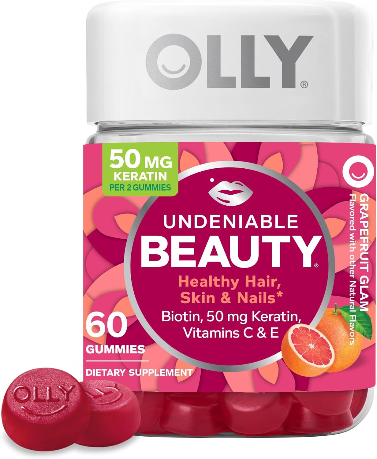 60-count bottle providing a 30-day supply at 2 gummies per day