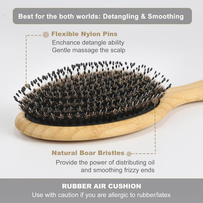 70% boar hair and 30% nylon dual-bristle blend