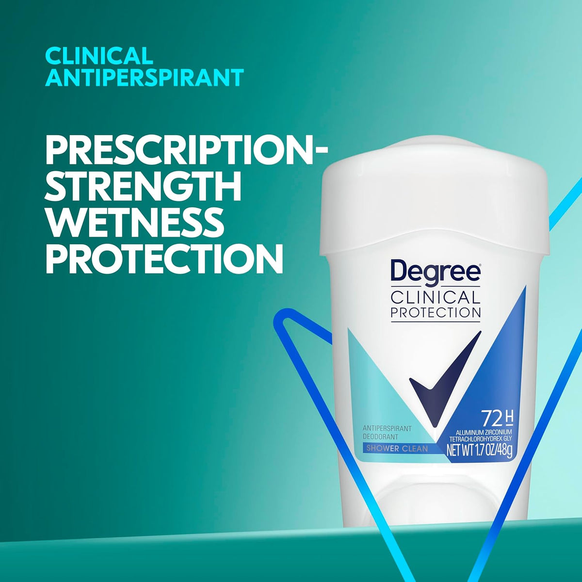 72-hour sweat and odor protection claim