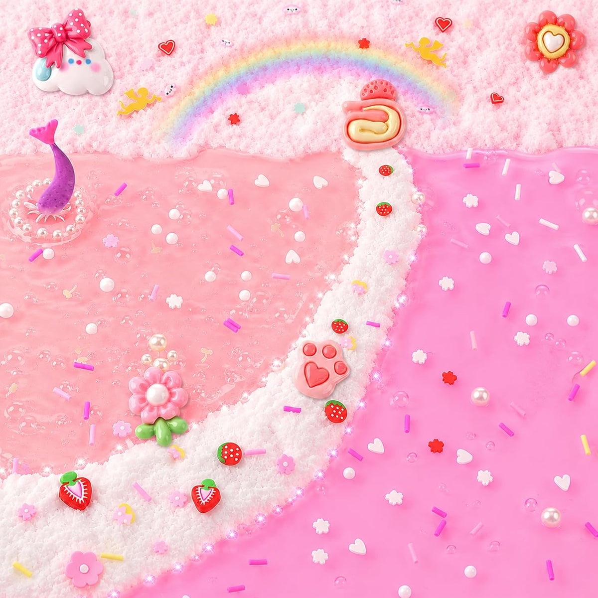 8 included slime add-ins and charms for customizable creations