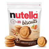 Nutella Biscuits – Portable Snack Cookies for Road Trips, Picnics, and Camping Treats, 20 Count
