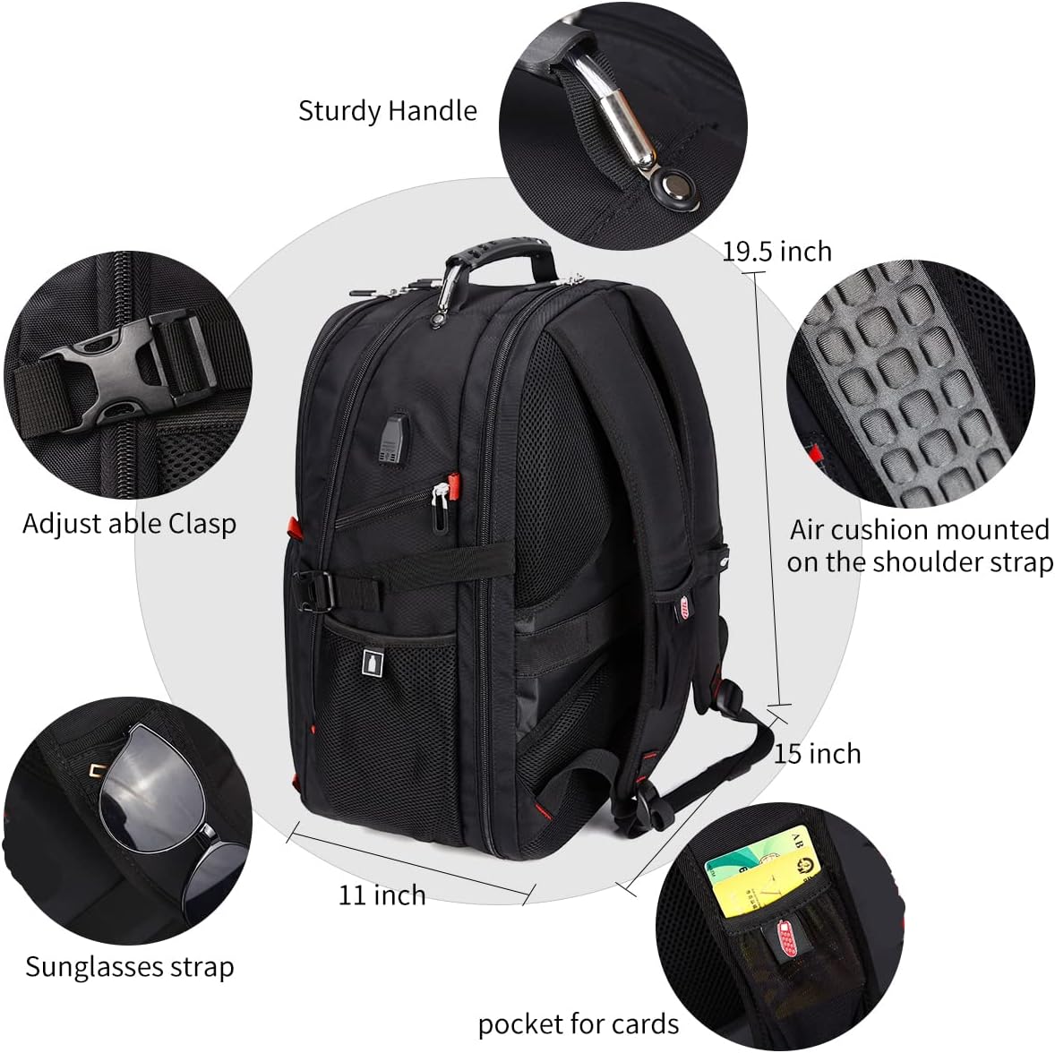 90-180 degree lay-flat opening designed for airplane travel
