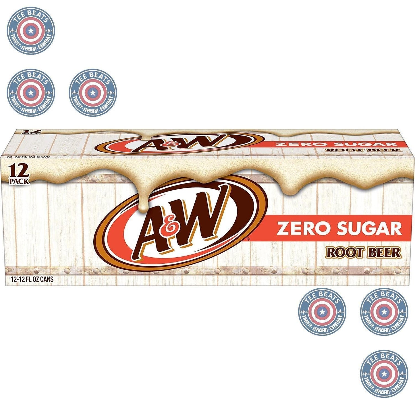 A&W Zero Sugar Root Beer Soda, 12 fl oz cans (12 pack) – Zero Calorie Indulgence for Wellness Routines and Evening Wind-Down