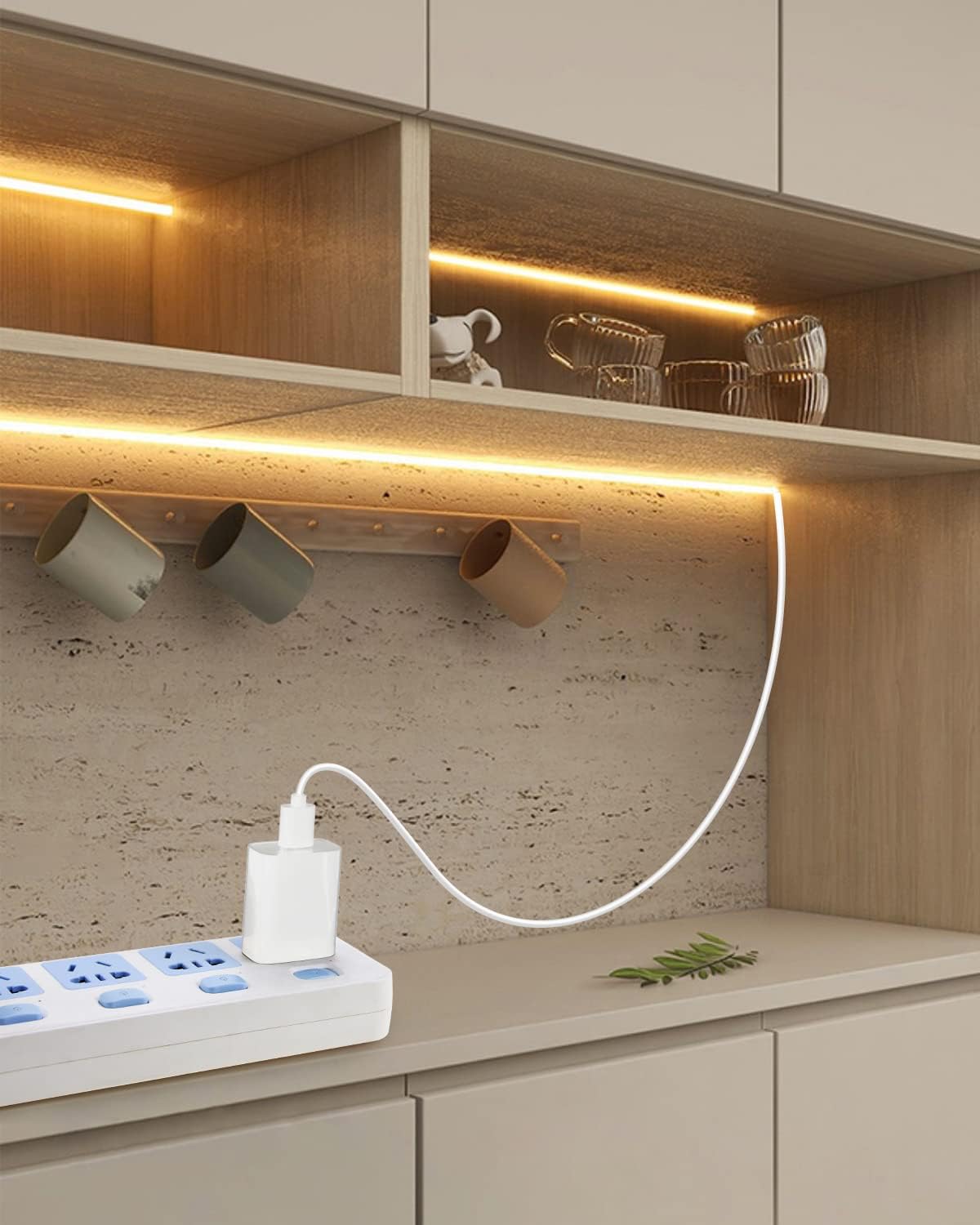 Aclorol USB COB LED Strip Lights – Cozy Bedroom Accent Lighting, Warm White Ambient Glow