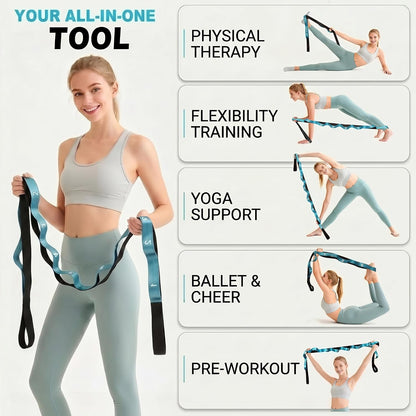Acozycoo Nylon Stretch Strap with Loops – Mid-Meeting Reset for Neck and Shoulder Stiffness in the Home Office