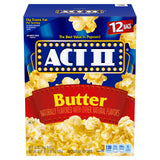 Act II Butter Microwave Popcorn 12ct – Balanced Low-Guilt Snack for Meditation Breaks and Work-From-Home Wellness Moments