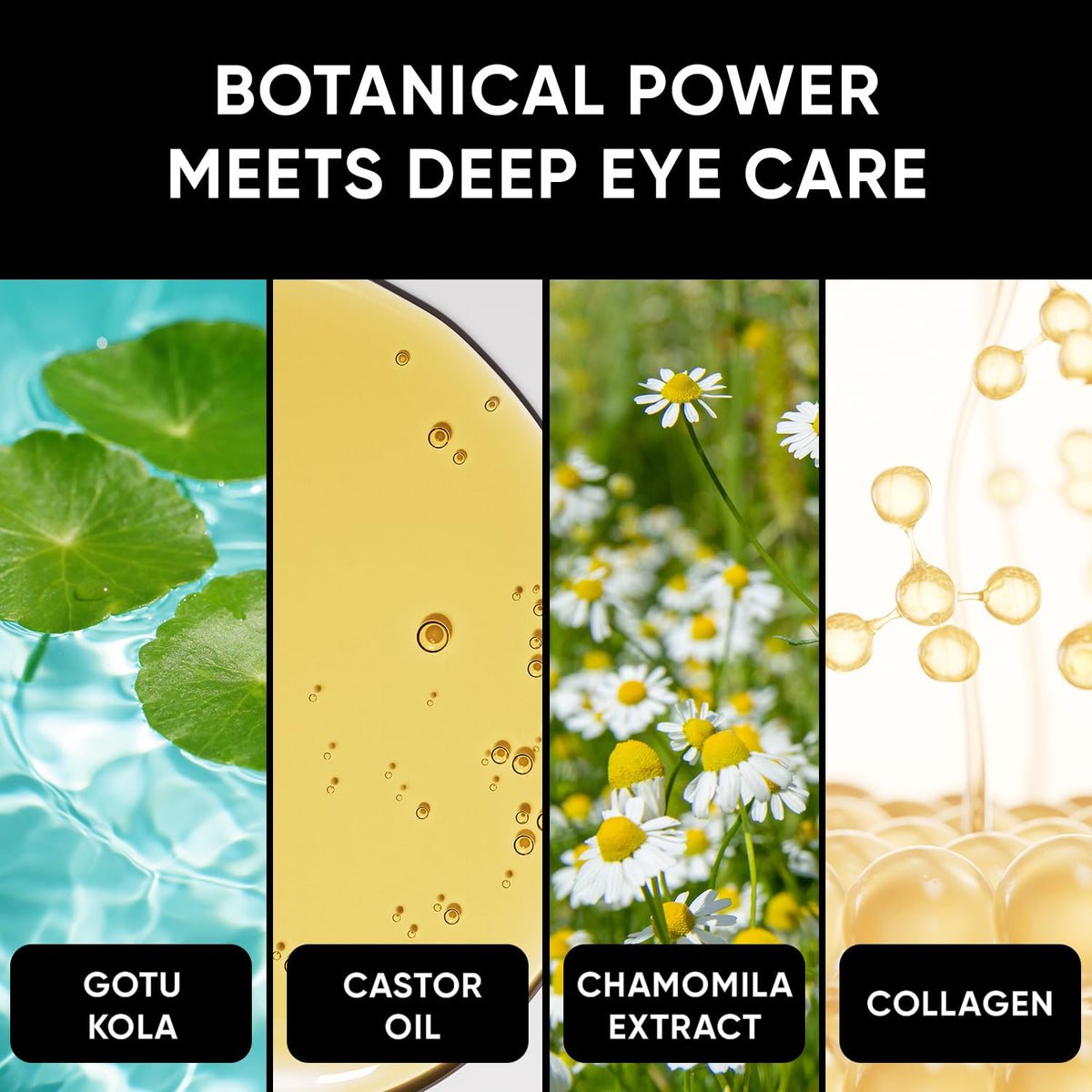 active ingredients including mica gold, collagen, amino acids, centella asiatica, and hyaluronic acid