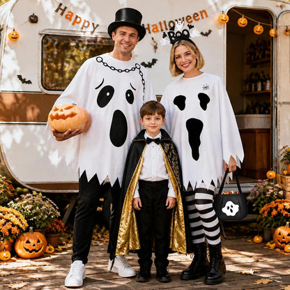 Adult Halloween Costume Bundle – Streamlined All-in-One Look with Neutral White or Orange Tone