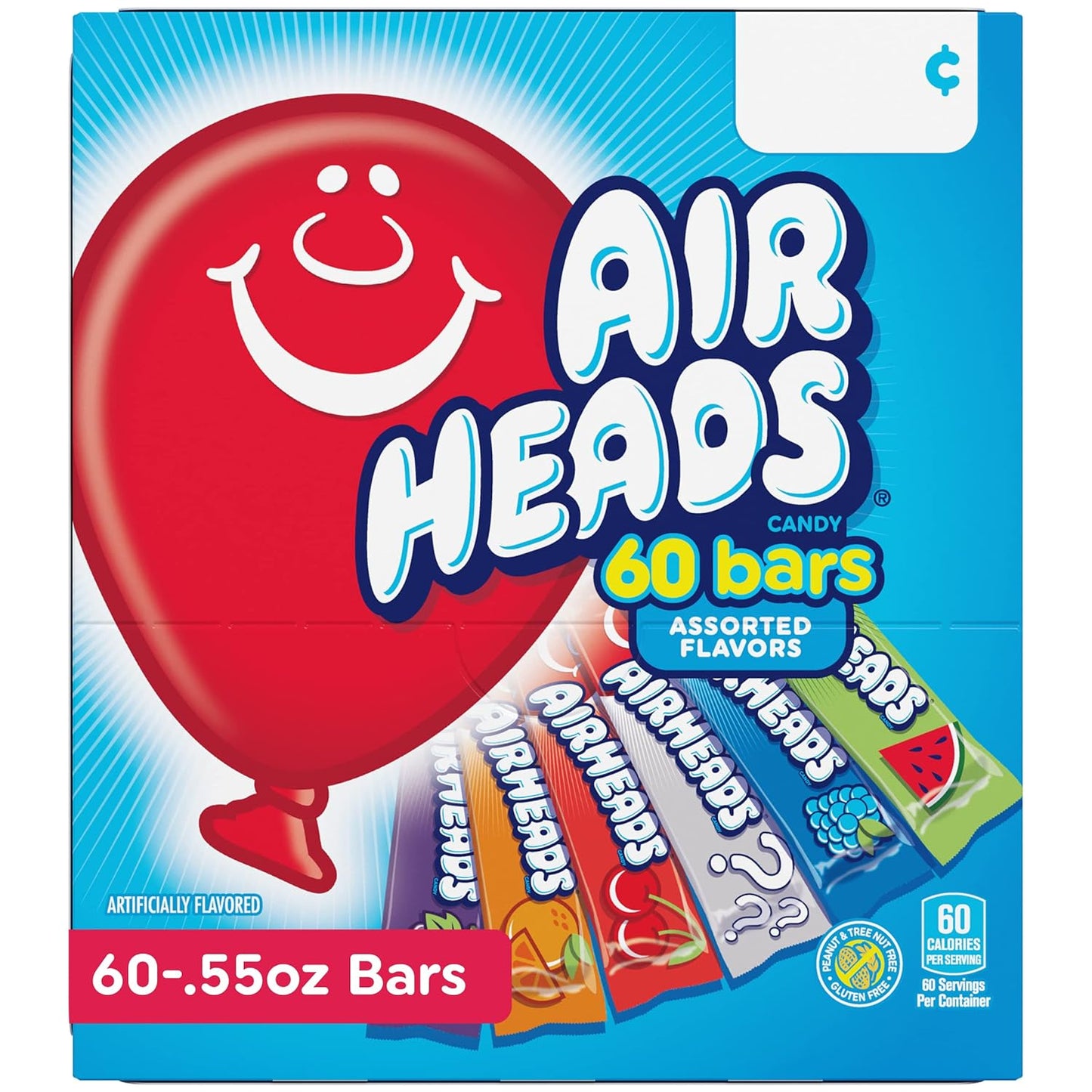 Airheads Sour Individually Wrapped Taffy – Hygienic Portion-Controlled Candy for Shared Bowls and Goodie Bags