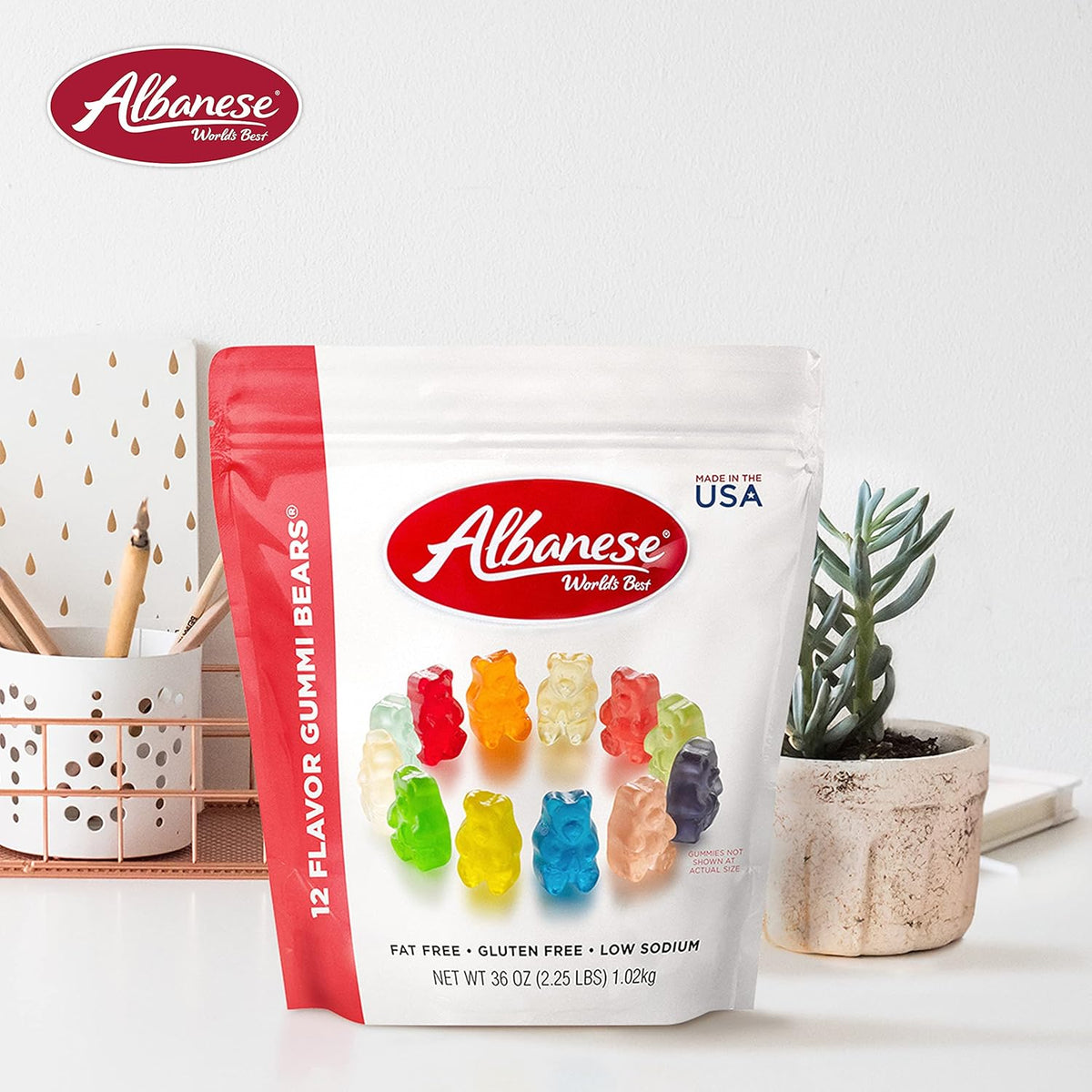 Albanese Gummi Bears Bulk Gift Bag – Festive Holiday and Housewarming Present for Friends with Dietary Restrictions