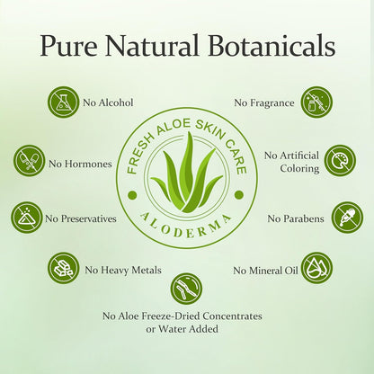 Aloderma Aloe Vera Gel – Family-Safe After-Sun Soother for Kids & Parents, Gentle Organic Aloe