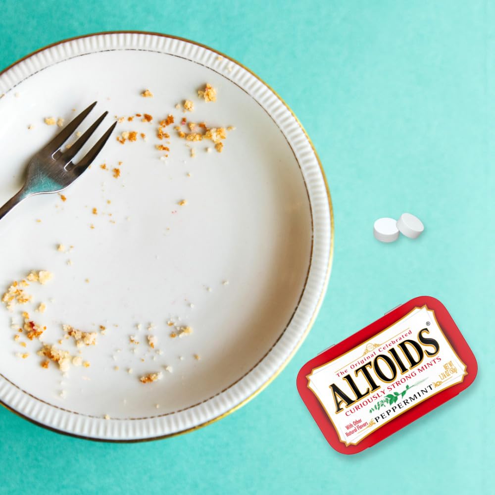 ALTOIDS Peppermint Mints – Curiously Strong Stocking Stuffer and Holiday Candy Tin for Men and Women