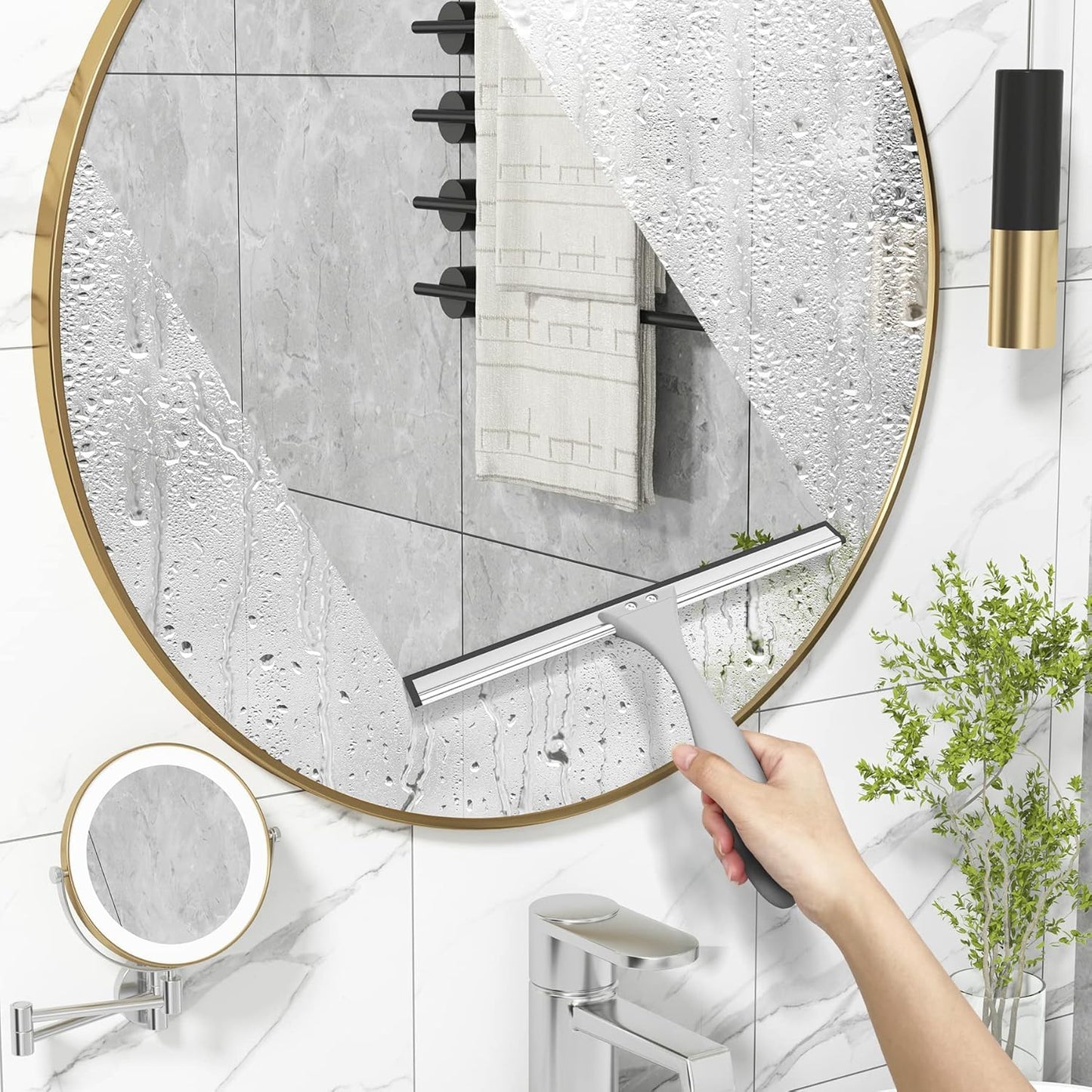 AmazerBath Squeegee for Shower Glass – Simple One-Tool Cleaner for Uncluttered Homes