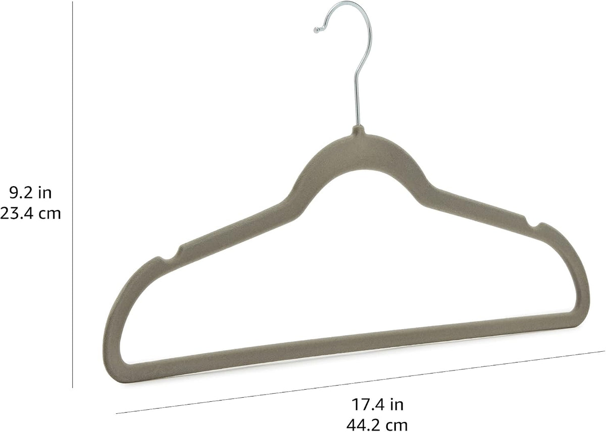 Amazon Basics Metal-Core Velvet Hangers – Mother's Day Gift for Closet Refreshers, Elegant Rose Gold Finish