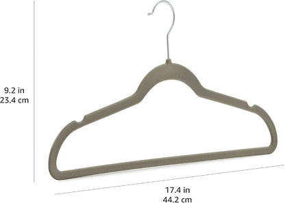 Amazon Basics Metal-Core Velvet Hangers – Mother's Day Gift for Closet Refreshers, Elegant Rose Gold Finish