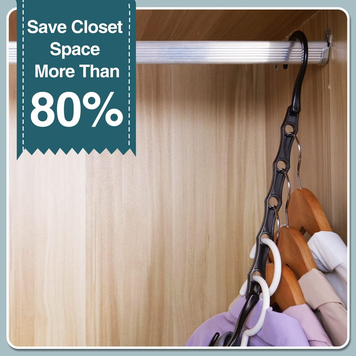 AMKUFO Magic Space-Saving Hangers – Quick-Access Closet System for Apartment Dwellers