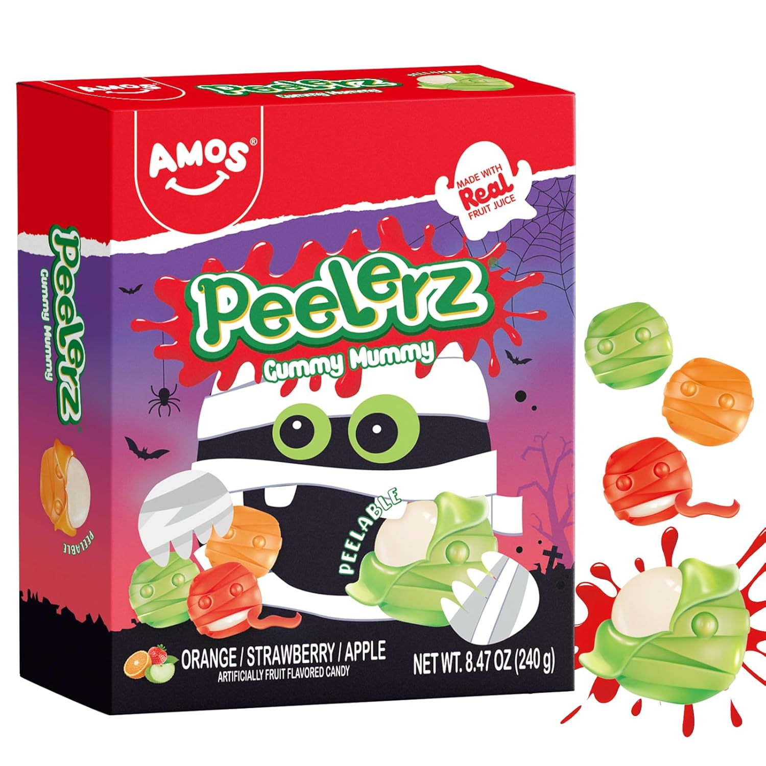 Amos 4D Body Parts Gummy Candy – Quirky Halloween Care Package Gift for College Students & Office Candy Swap
