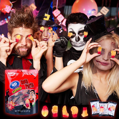 Amos 4D Body Parts Gummy Candy – Quirky Halloween Care Package Gift for College Students & Office Candy Swap