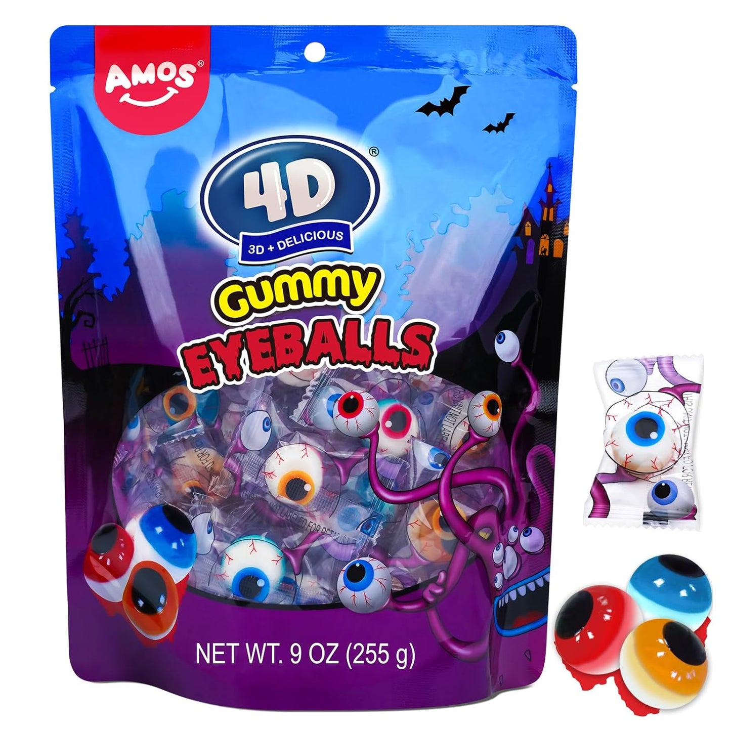 Amos 4D Body Parts Gummy Candy – Quirky Halloween Care Package Gift for College Students & Office Candy Swap