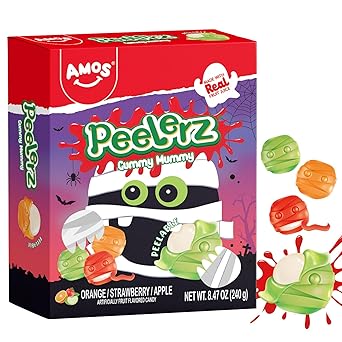 Amos 4D Body Parts Gummy Candy – Quirky Halloween Care Package Gift for College Students & Office Candy Swap