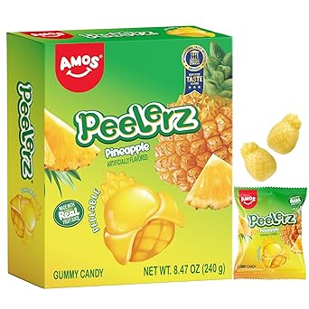 AMOS 4D Gummy Candy Grape Burst – Easter Egg Stuffer for Kids' Egg Hunt, 3D Grape Shaped Mini Packs