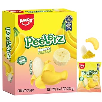 AMOS 4D Gummy Candy Grape Burst – Easter Egg Stuffer for Kids' Egg Hunt, 3D Grape Shaped Mini Packs