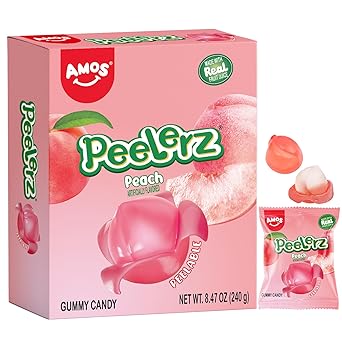 AMOS 4D Gummy Candy Grape Burst – Easter Egg Stuffer for Kids' Egg Hunt, 3D Grape Shaped Mini Packs