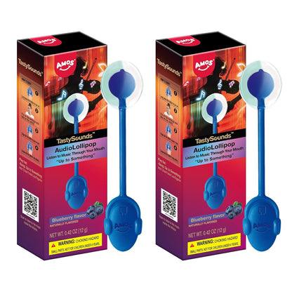Amos Music Lollipop Candy – Safe Classroom Valentine Exchange Treat, Individually Wrapped Sugar-Free Candy for Kids