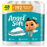 Angel Soft Toilet Paper Bulk Pack, Soft Septic Safe Mega Rolls for Shared Family Bathroom Daily Use