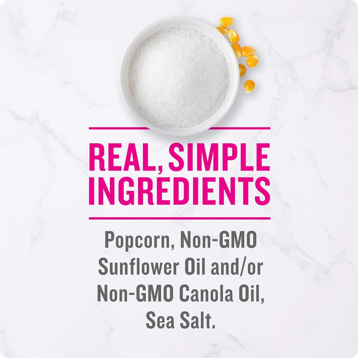 Angie's BOOMCHICKAPOP Sea Salt Popcorn – Low-Calorie Guilt-Free Snack for Wellness Routines