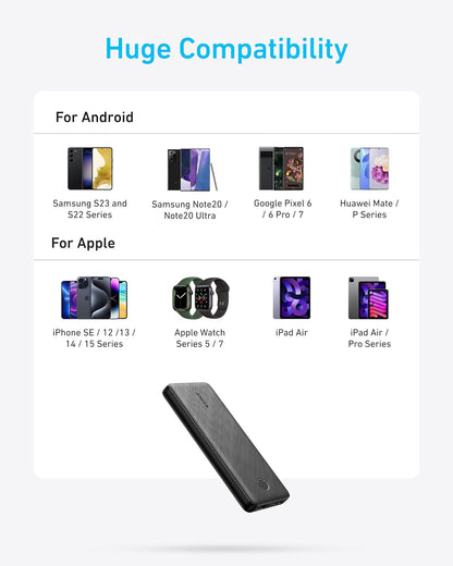 Anker PowerCore 10K Battery Pack – Study Session Power for College Campuses and Library Work Blocks