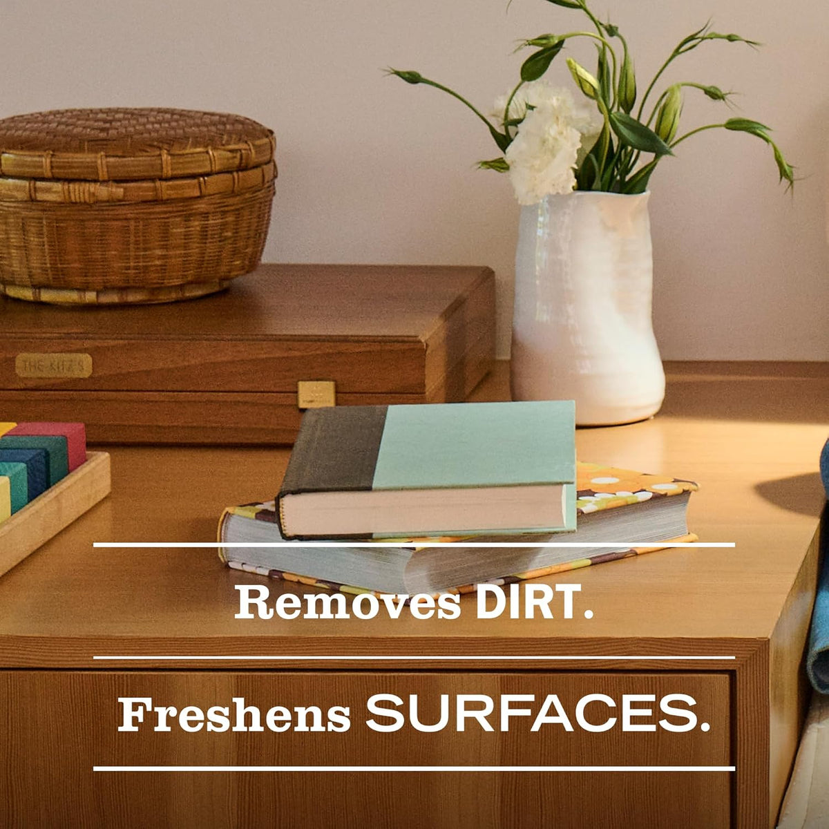 antibacterial cleaning action for non-porous surfaces