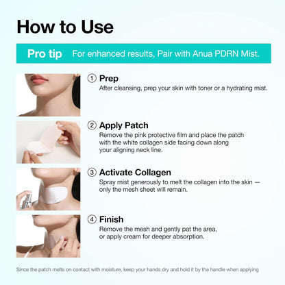 Anua PDRN Collagen Melting Patch – Thoughtful Birthday Gift for Her, Korean Skincare Neck Treatment