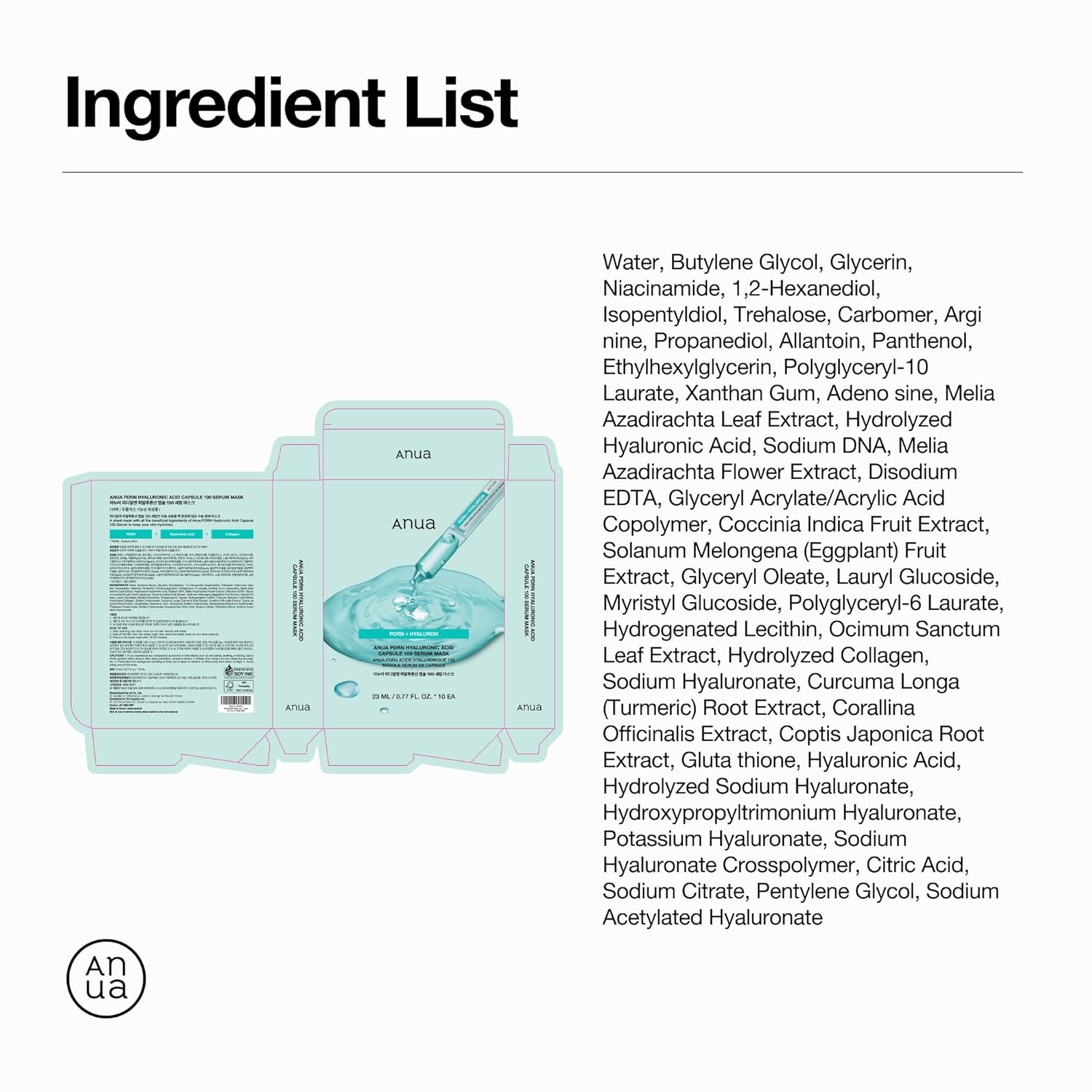 Anua PDRN Hyaluronic Acid Capsule 100 Serum Mask – Thoughtful Birthday Gift for the Skincare Lover