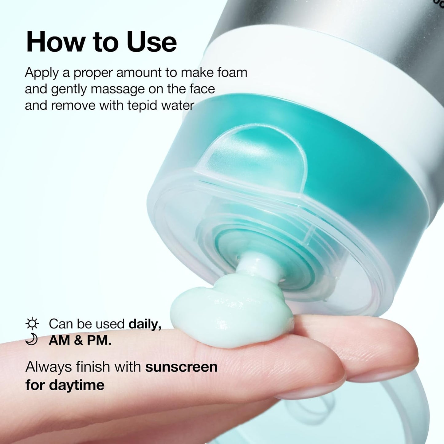 Anua PDRN Hyaluronic Acid Cleansing Foam – Clean, Unscented Face Wash for the Uncluttered Vanity, Simple Korean Skincare