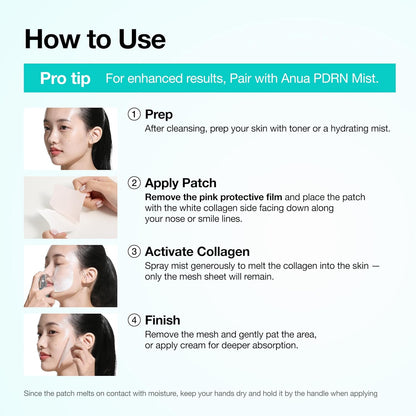 ANUA Salmon DNA PDRN Collagen Melting Patch – Nightly Self-Care Ritual for Smoother Smile Lines, At-Home Spa Skincare