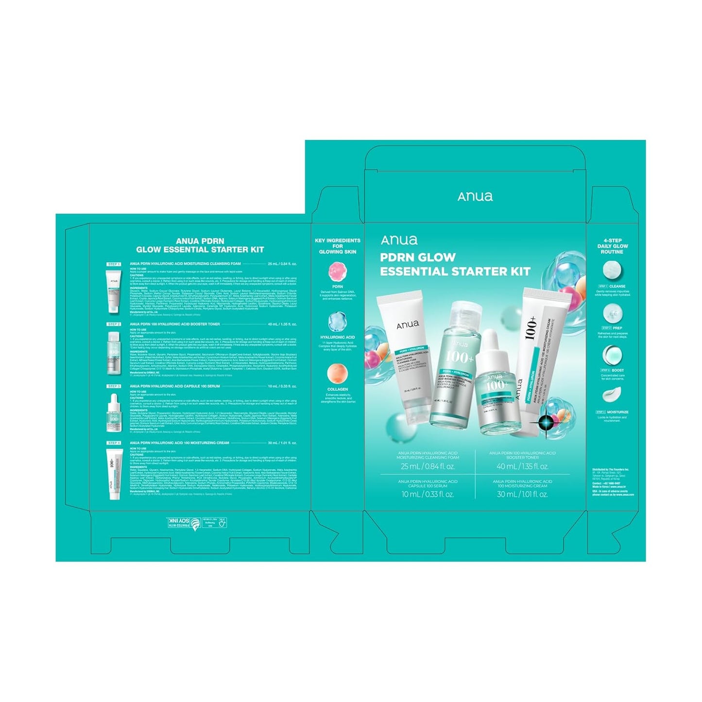 Anua Salmon DNA PDRN Prestige Skincare Collection – Elevated 4-Step Glass Skin System
