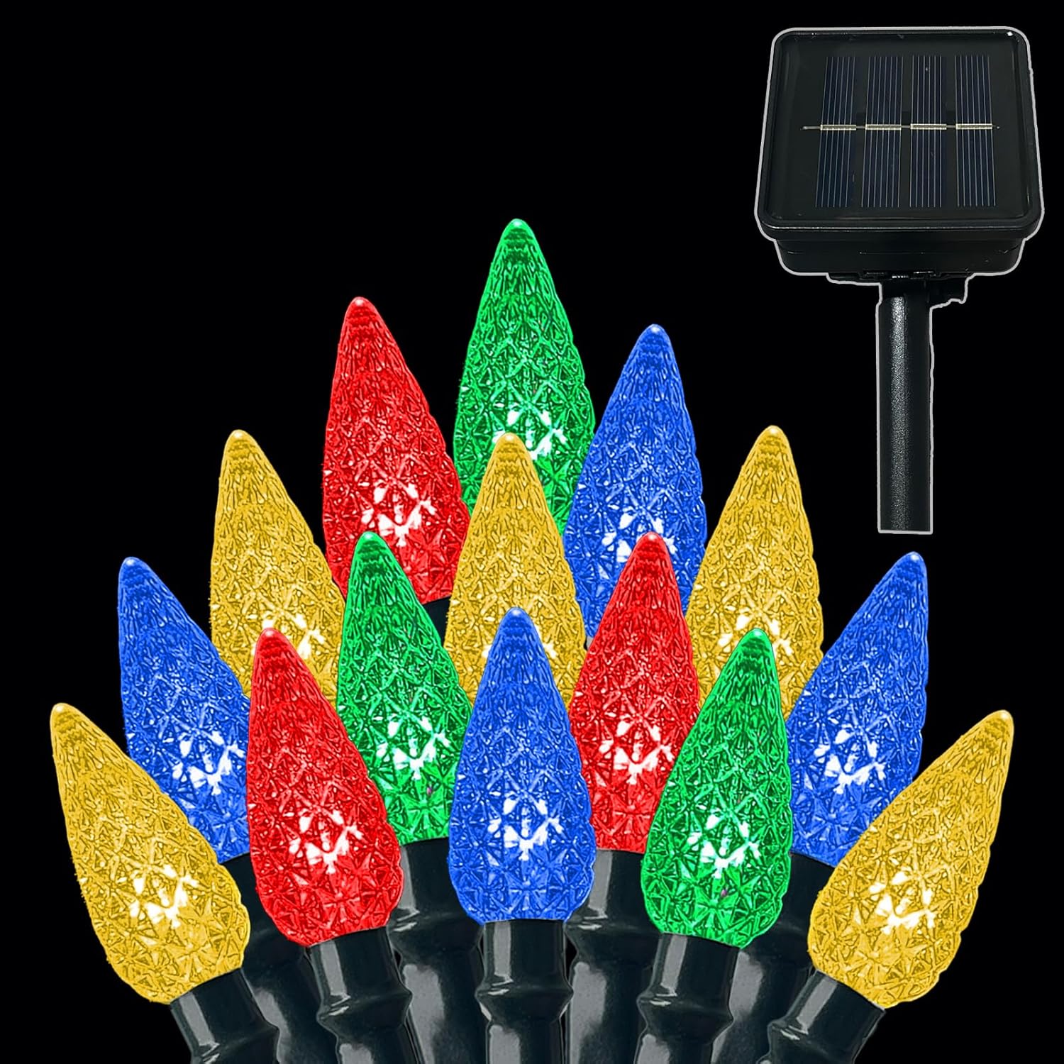 Anycosy C3 Strawberry Solar String Lights 100 LEDs – Patio Christmas Lights Waterproof for Outdoor Garden and Camping Ambiance