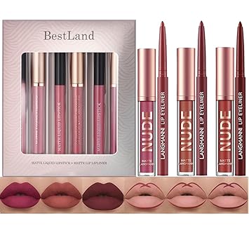 AOA Lip Vault – Clean Beauty Lip Set for Your Self-Care Routine, 12 Plant-Based Matte Lipsticks and Liners