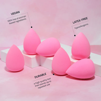 AOA Studio Collection Makeup Sponge Set of 6 – Premium Latex Free Tools for an Elevated Vanity